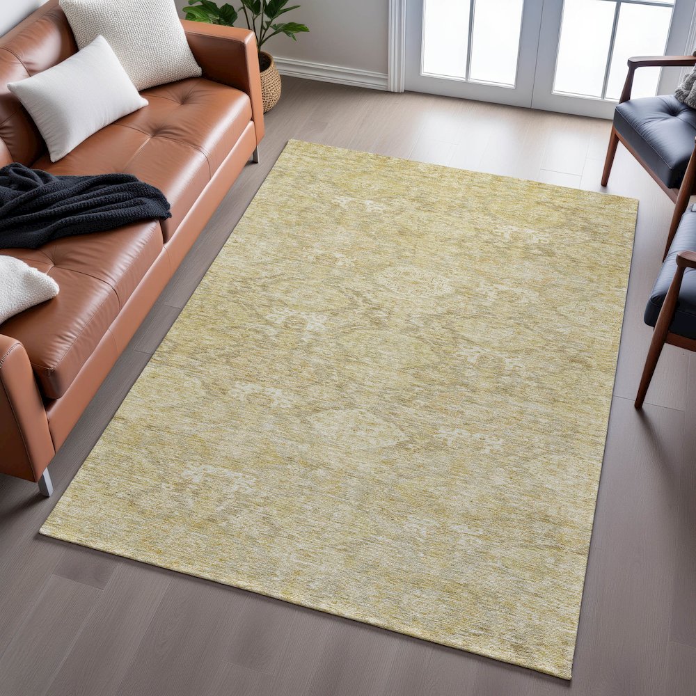 Premium Machine Washable Mayfield AMF1084 Wheat 8' x 10' Rug
