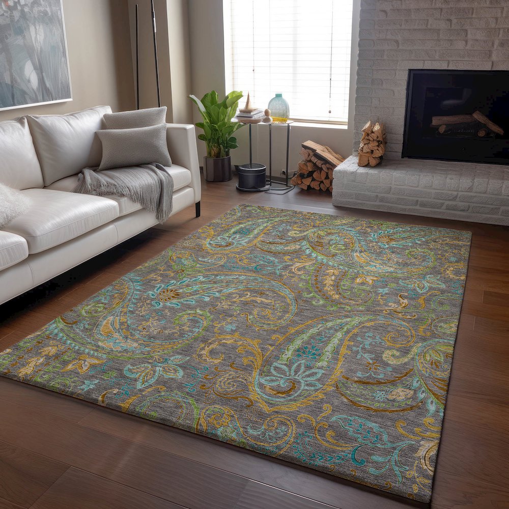 Premium Machine Washable Mayfield Taupe 8' x 10' Rug