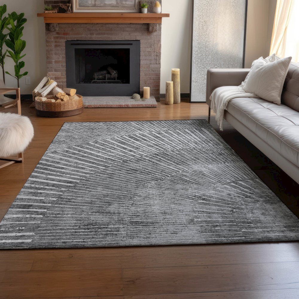 Premium Machine Washable Mayfield Gray 8' x 10' Rug