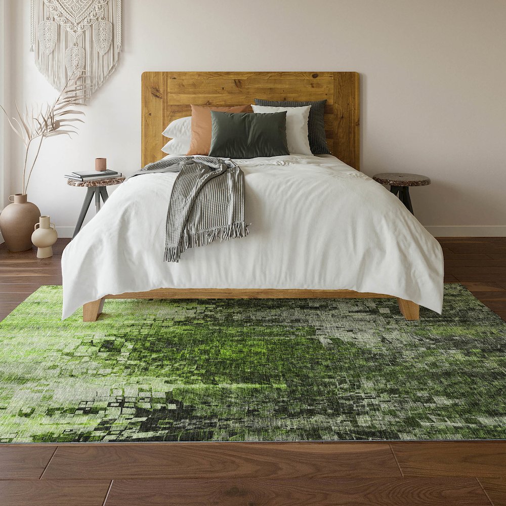 Premium Machine Washable Mayfield Green 8' x 10' Rug