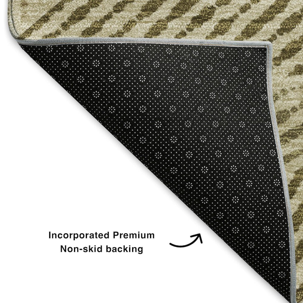 Premium Machine Washable Mayfield Khaki 3' x 5' Rug