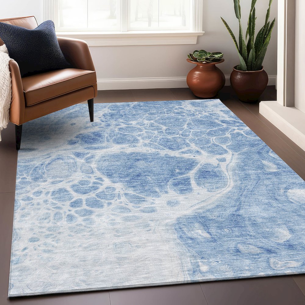 Premium Machine Washable Mayfield AMF682 Sky 8' x 10' Rug