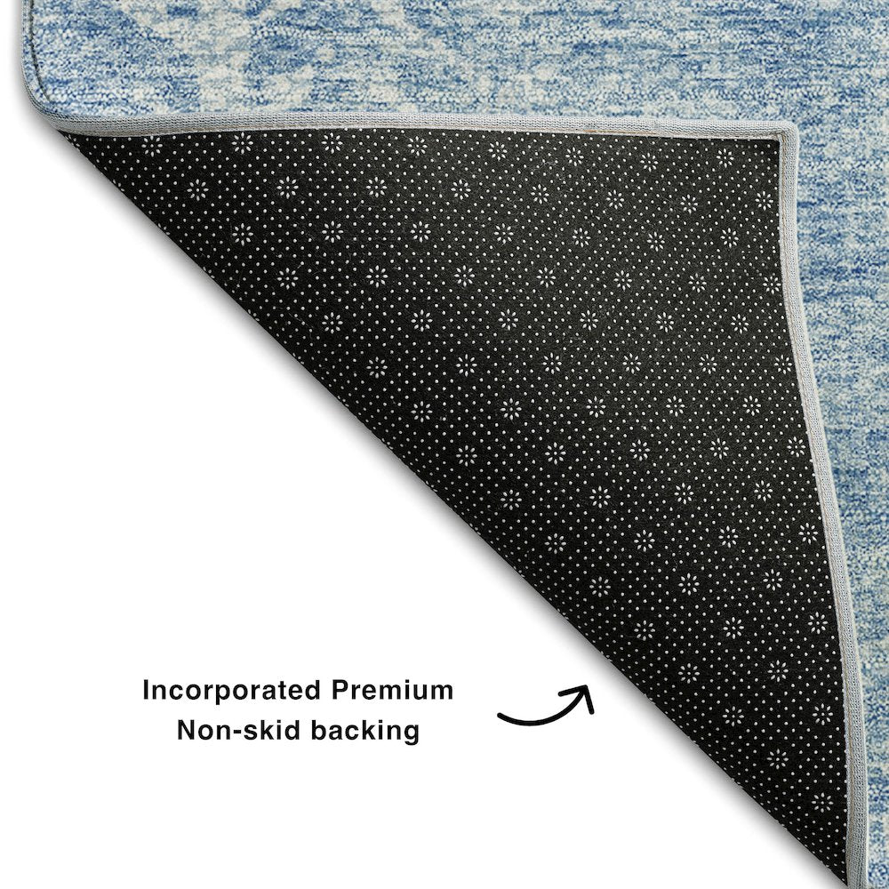 Premium Machine Washable Mayfield AMF694 Sky 3' x 5' Rug