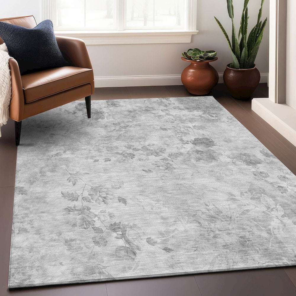 Premium Machine Washable Mayfield AMF724 Gray 8' x 10' Rug