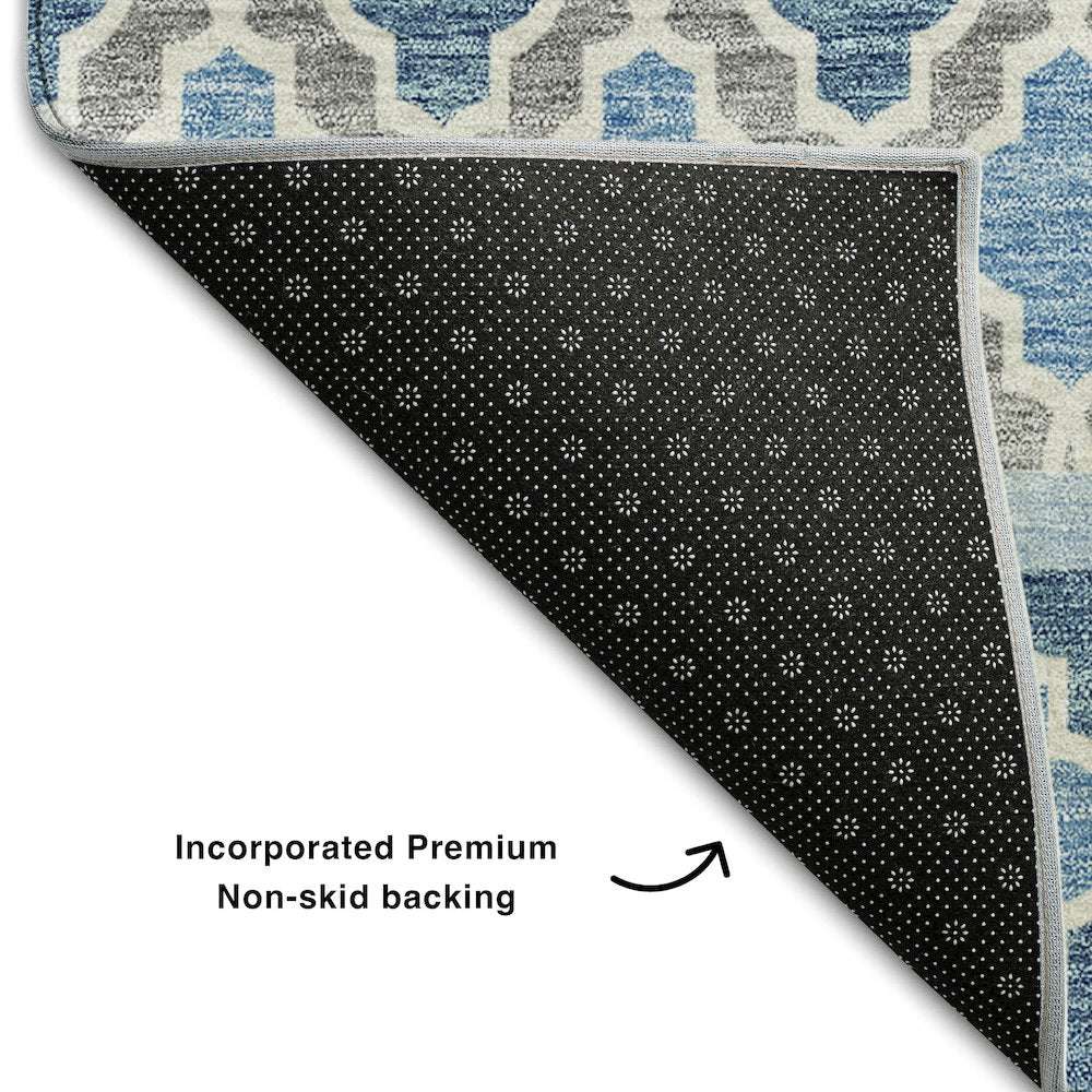 Premium Machine Washable Mayfield AMF726 Sky 3' x 5' Rug