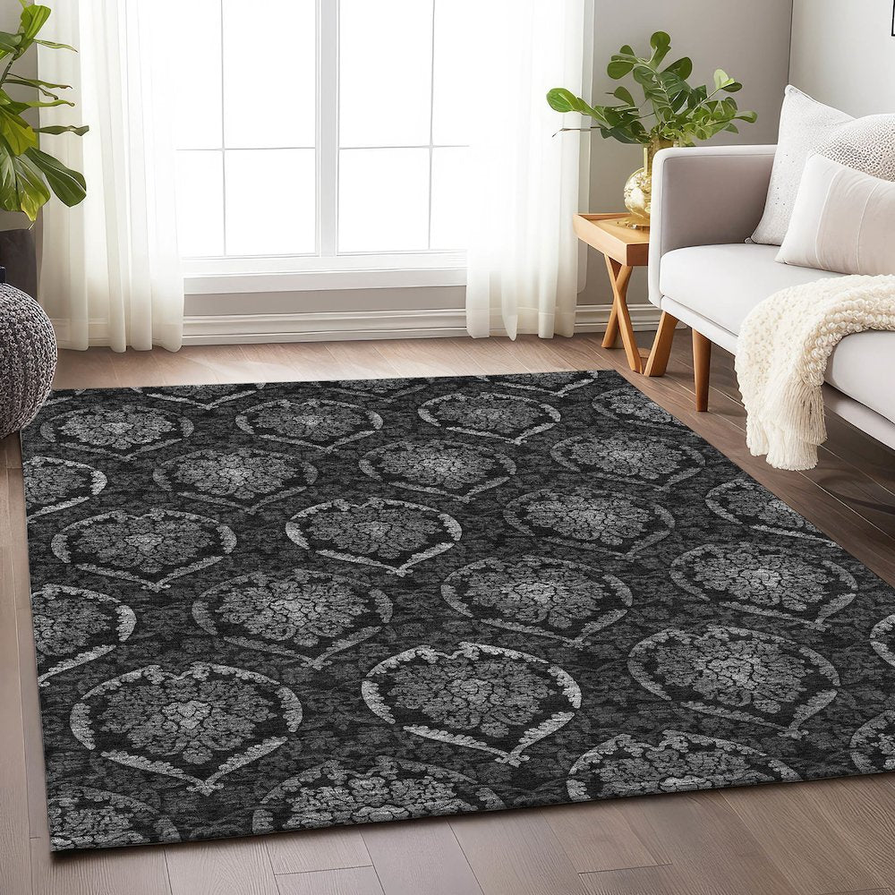 Premium Machine Washable Mayfield AMF809 Gray 8' x 10' Rug