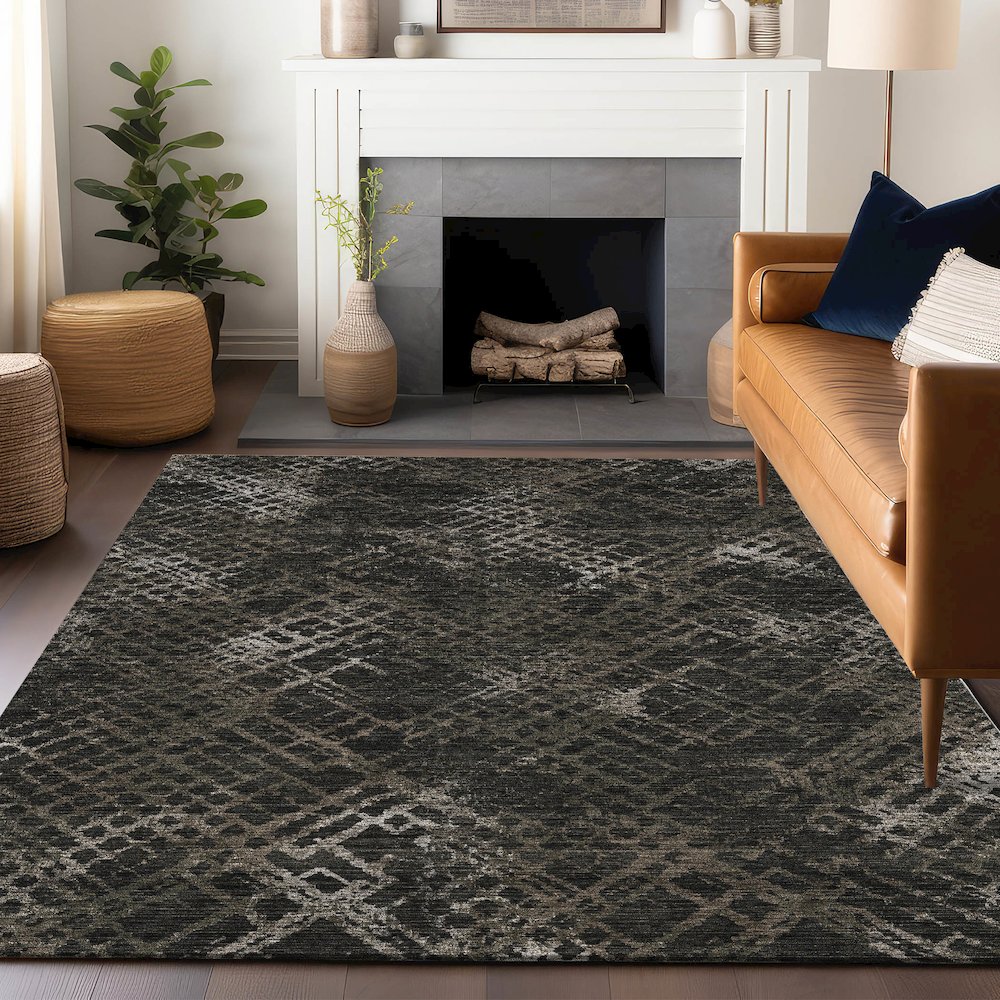Premium Machine Washable Mayfield AMF825 Fudge 8' x 10' Rug