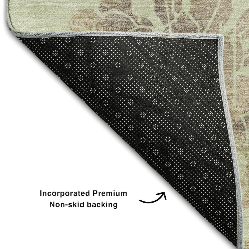 Premium Machine Washable Mayfield AMF856 Aloe 3' x 5' Rug