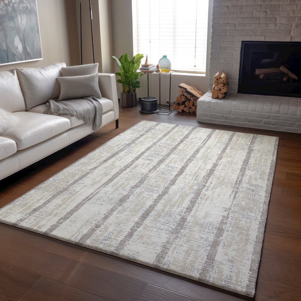 Premium Machine Washable Mayfield AMF892 Ivory 8' x 10' Rug