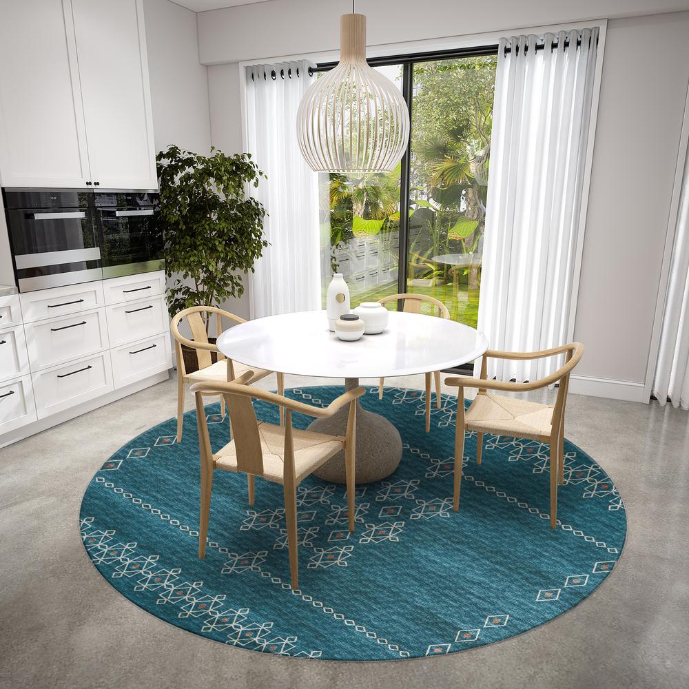 Indoor/Outdoor Sedona SN3 Riverview Washable 8' x 8' Round Rug