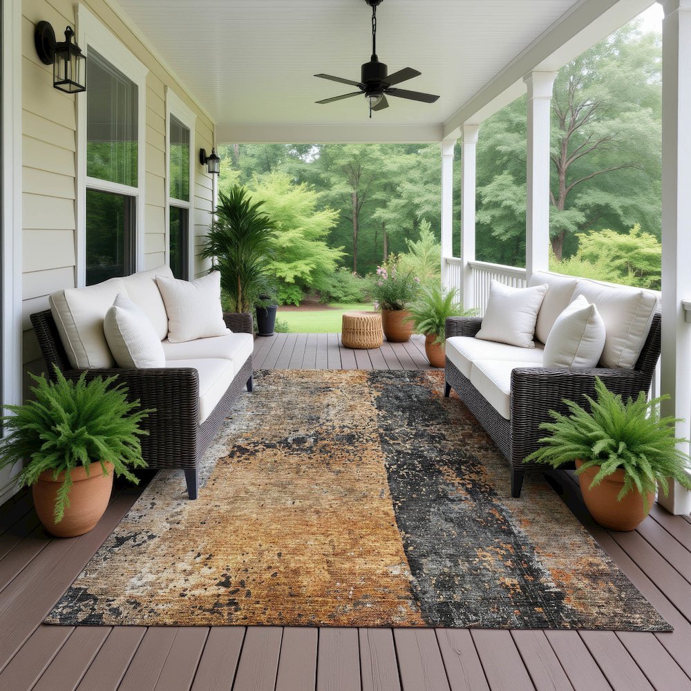 Indoor/Outdoor Nouveau Copper 8' x 10' Rug