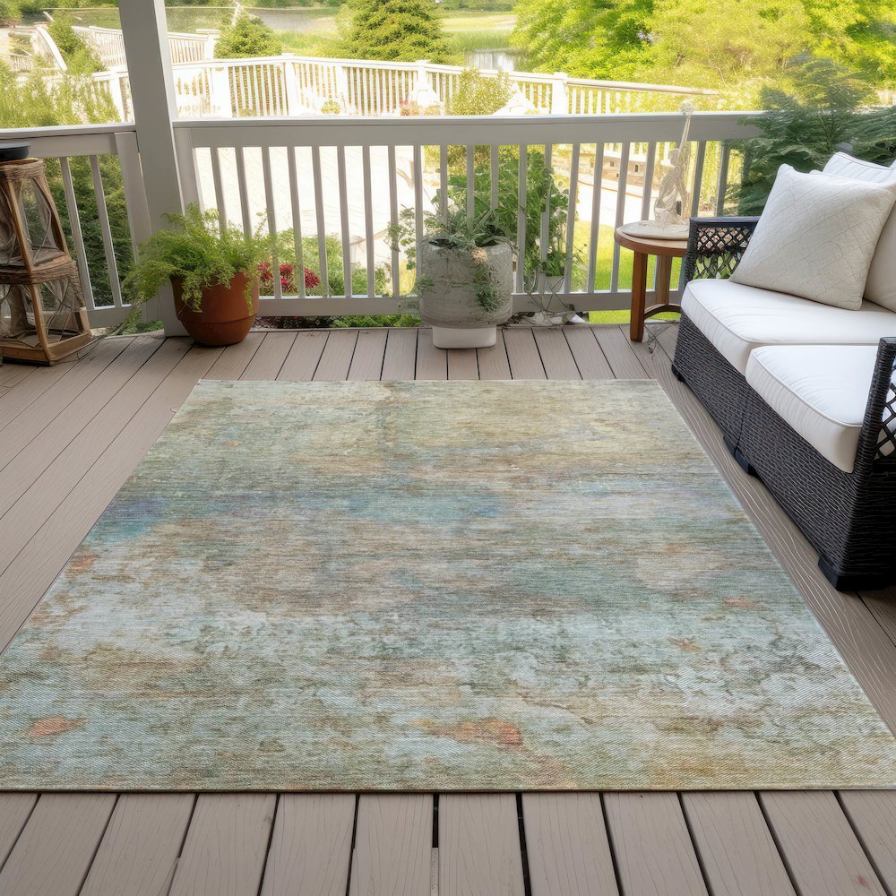 Machine Washable Indoor/Outdoor Chantille ACN2100 Wheat 9' x 12' Rug