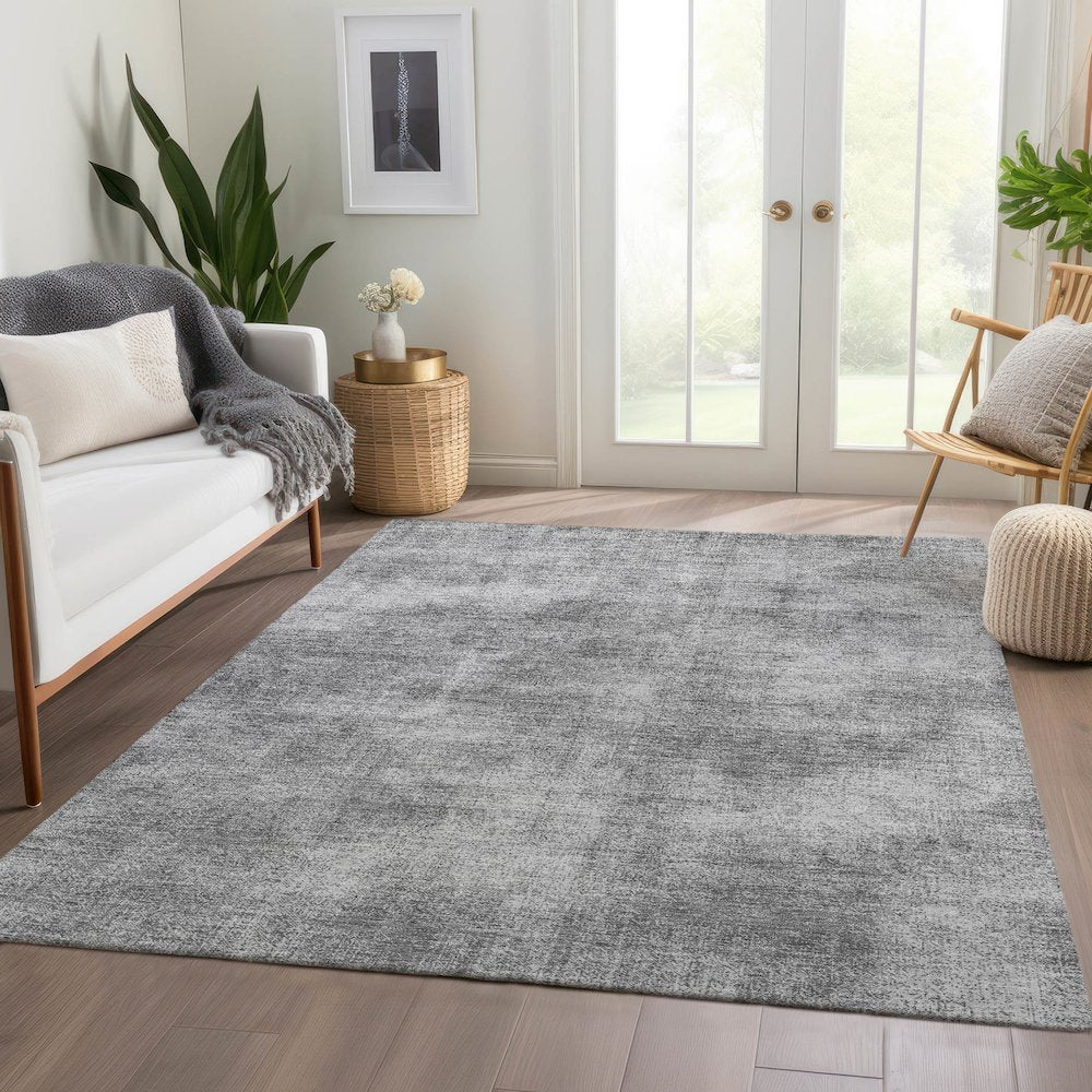 Premium Machine Washable Mayfield AMF1018 Gray 9' x 12' Rug