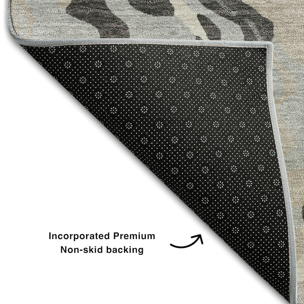 Premium Machine Washable Mayfield AMF1038 Gray 5' x 7'6" Rug