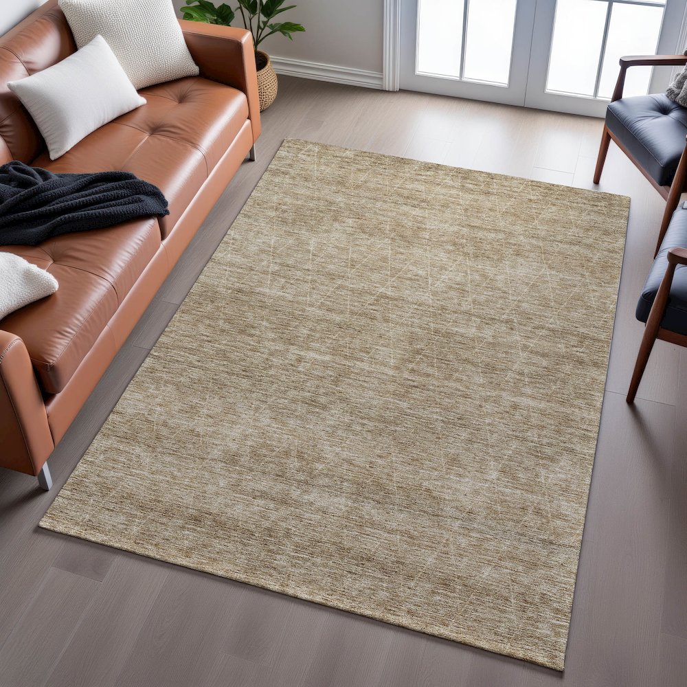 Premium Machine Washable Mayfield AMF1165 Wheat 9' x 12' Rug