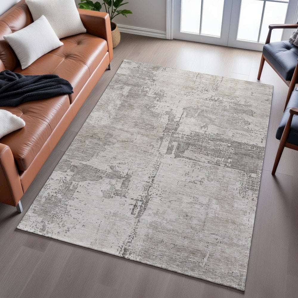 Premium Machine Washable Mayfield AMF1200 Linen 9' x 12' Rug