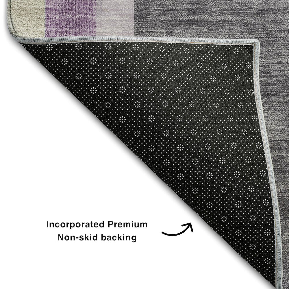 Premium Machine Washable Mayfield Purple 5' x 7'6" Rug