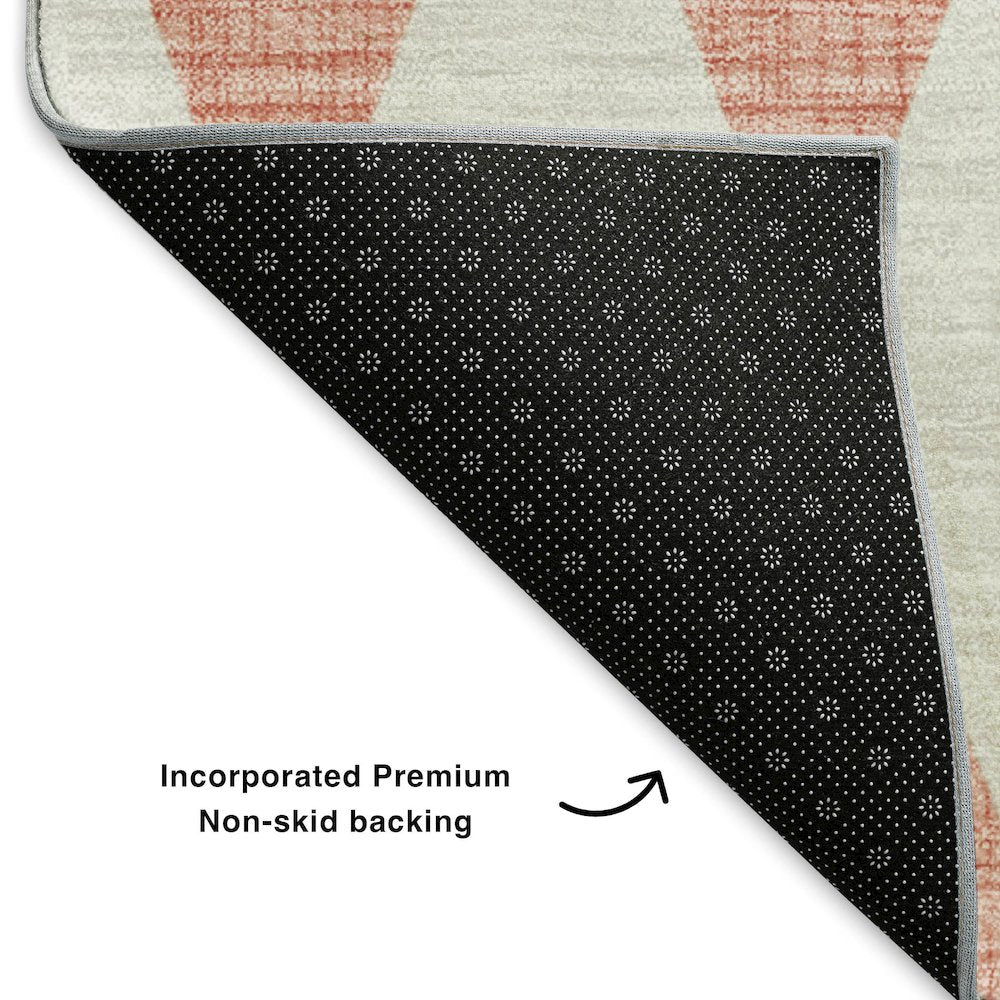 Premium Machine Washable Mayfield Salmon 5' x 7'6" Rug