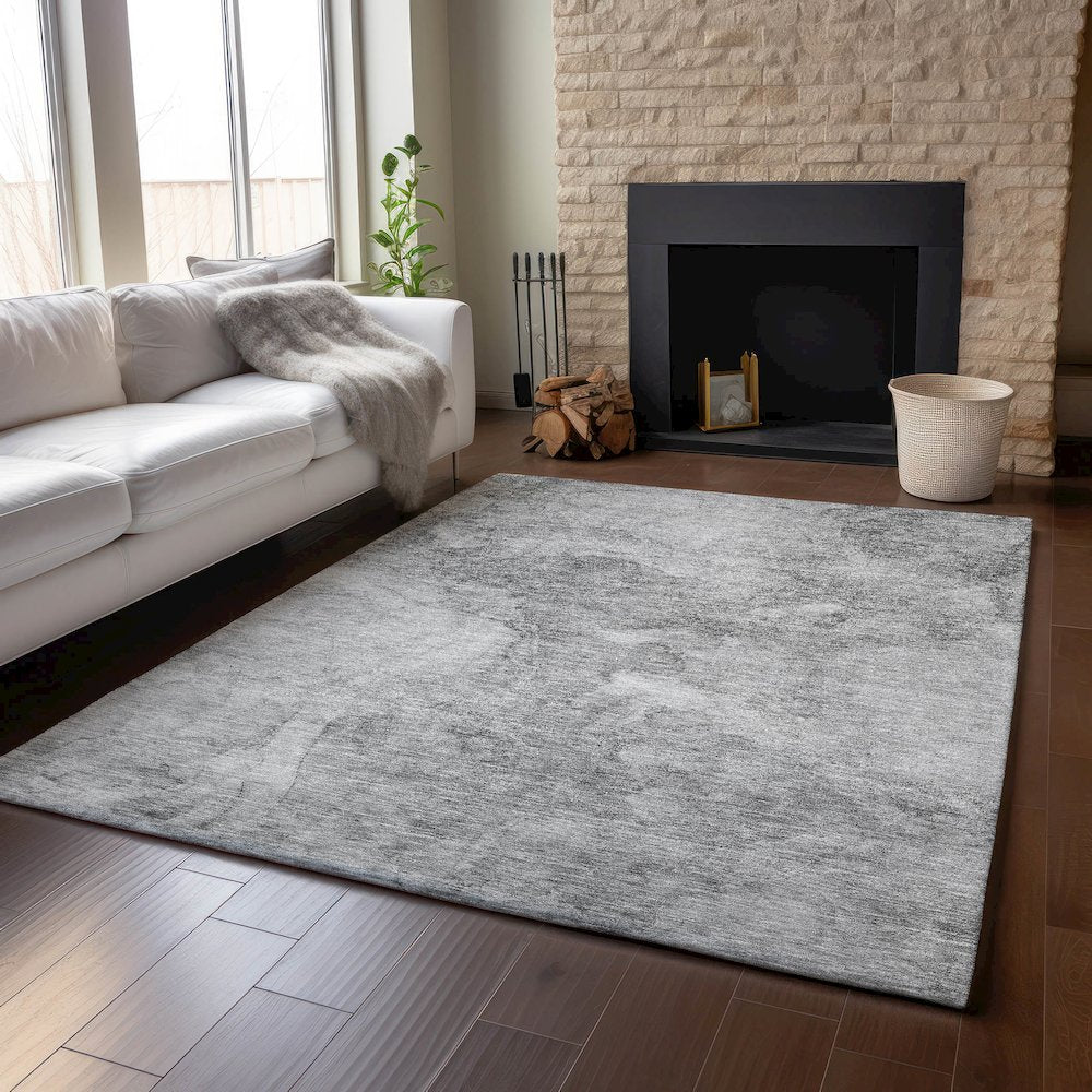 Premium Machine Washable Mayfield AMF688 Gray 9' x 12' Rug