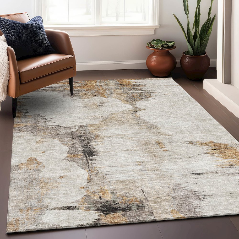Premium Machine Washable Mayfield AMF710 Beige 9' x 12' Rug