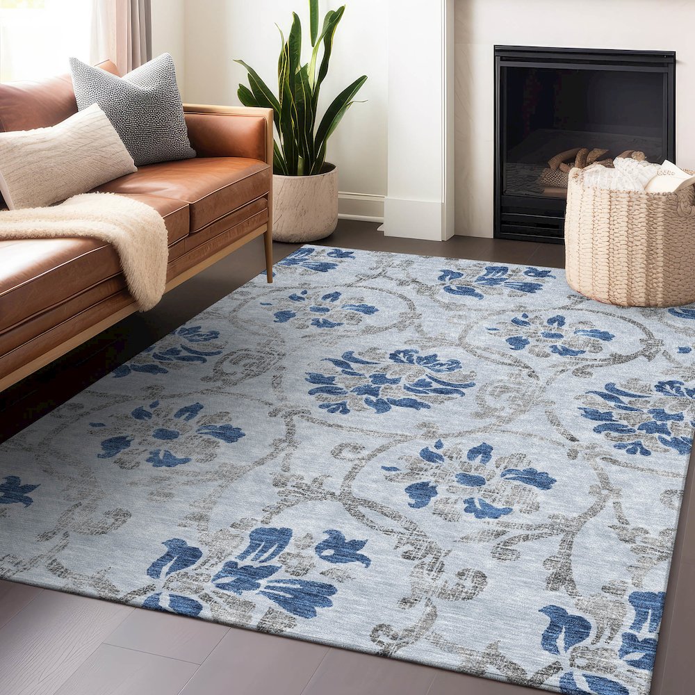 Premium Machine Washable Mayfield AMF762 Sky 9' x 12' Rug