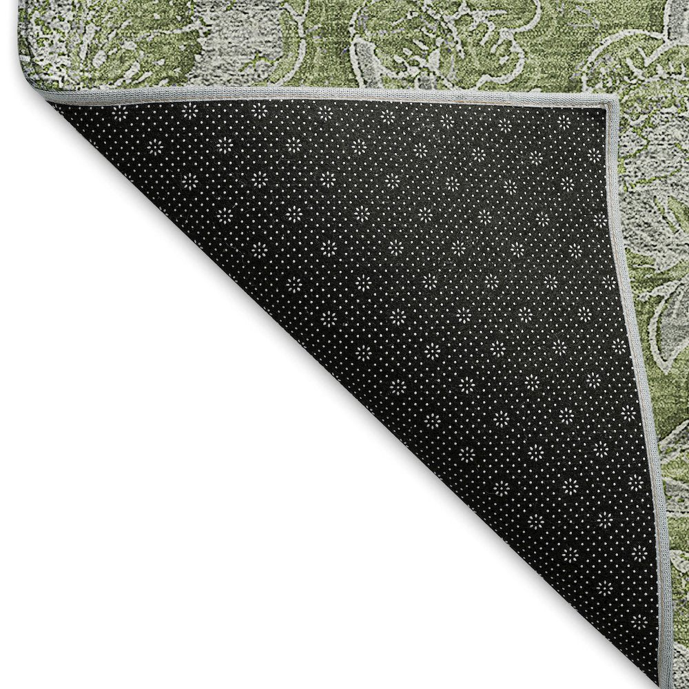 Premium Machine Washable Mayfield AMF771 Olive 5' x 7'6" Rug