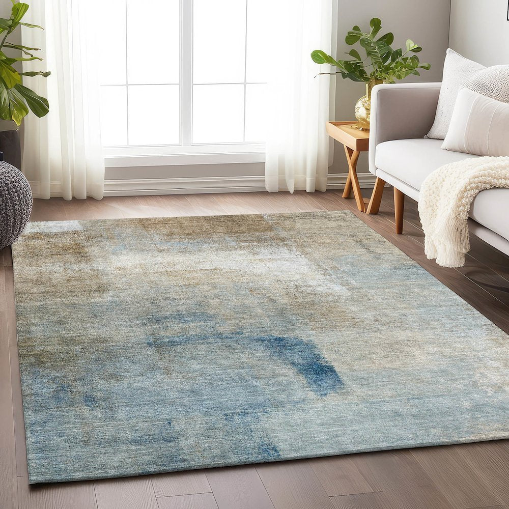 Premium Machine Washable Mayfield AMF787 Taupe 9' x 12' Rug