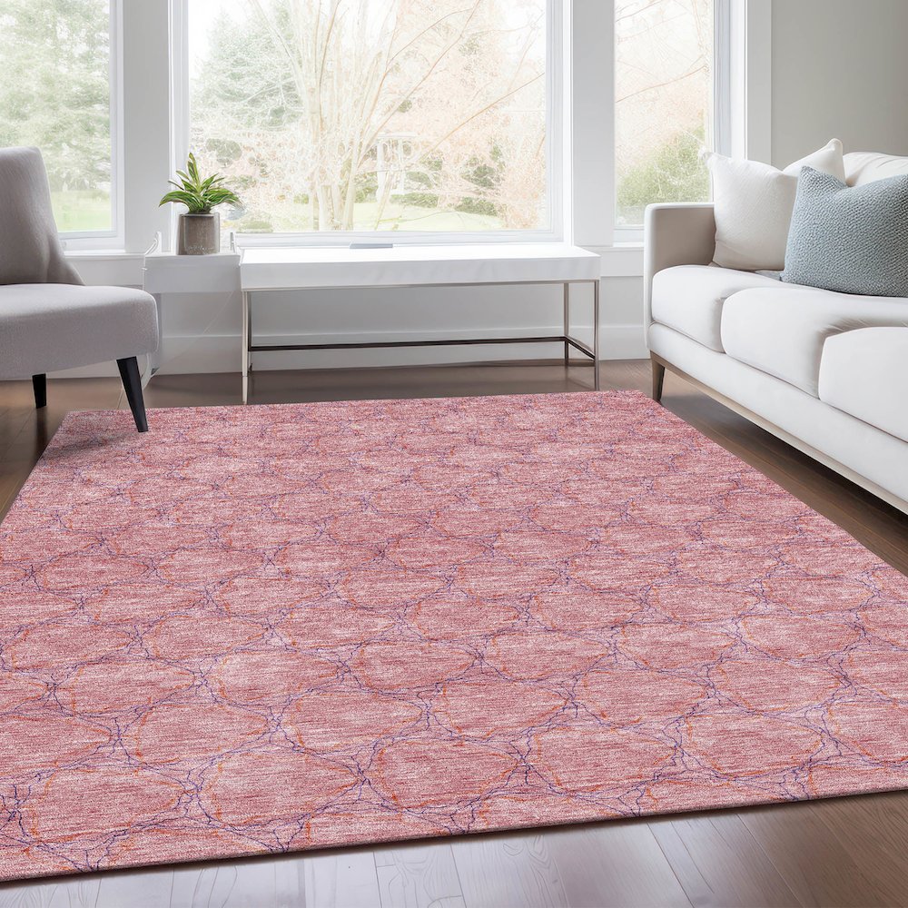 Premium Machine Washable Mayfield AMF960 Pink 9' x 12' Rug