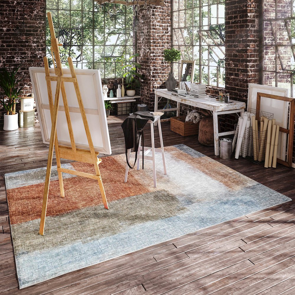 Luxury Washable Boca Salmon 9' x 12' Rug