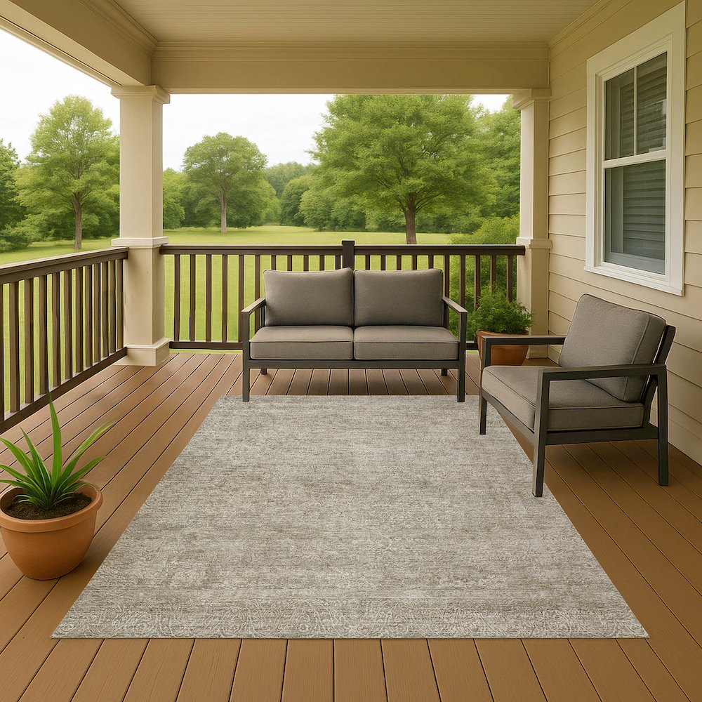 Luxury Washable Indoor/Outdoor Burano Linen 9' x 12' Rug