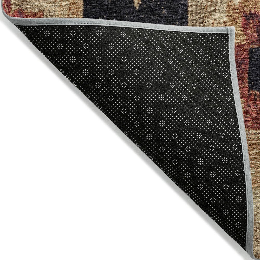 Machine Washable Indoor/Outdoor Chantille Rust 8' x 8' Round Rug