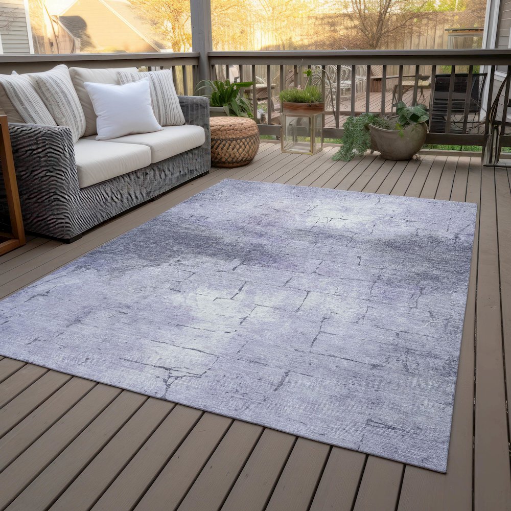 Machine Washable Indoor/Outdoor Chantille ACN2215 Lavender 10' x 14' Rug
