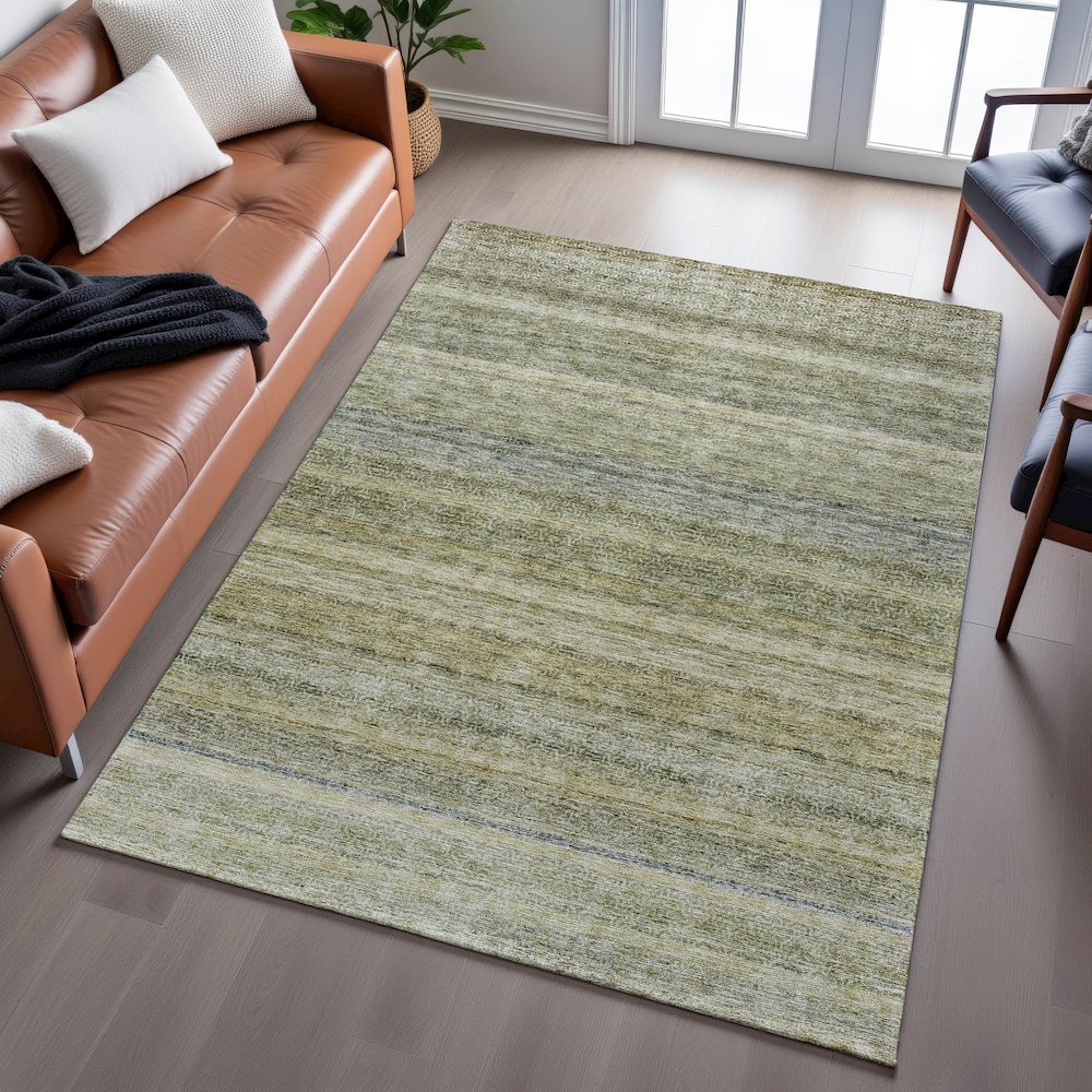Premium Machine Washable Mayfield AMF1167 Aloe 10' x 14' Rug