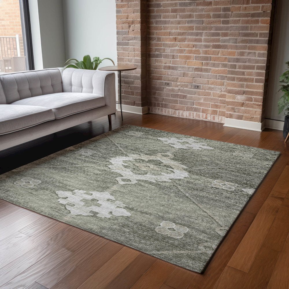Premium Machine Washable Mayfield Olive 10' x 14' Rug