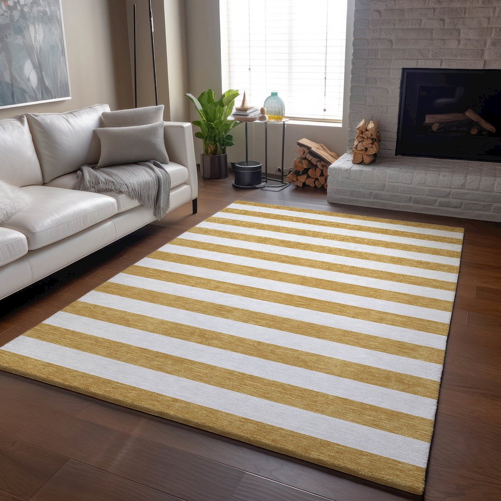 Premium Machine Washable Mayfield Gold 10' x 14' Rug