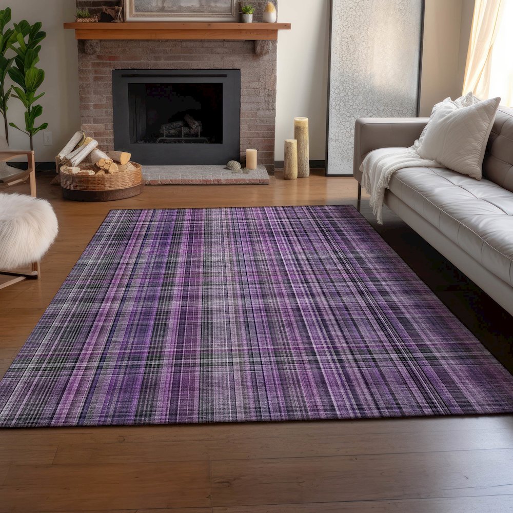 Premium Machine Washable Mayfield Purple 10' x 14' Rug