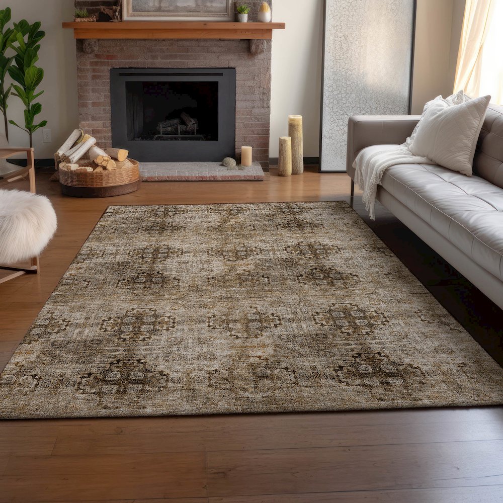 Premium Machine Washable Mayfield Taupe 10' x 14' Rug