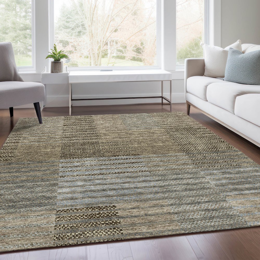 Premium Machine Washable Mayfield AMF954 Taupe 10' x 14' Rug