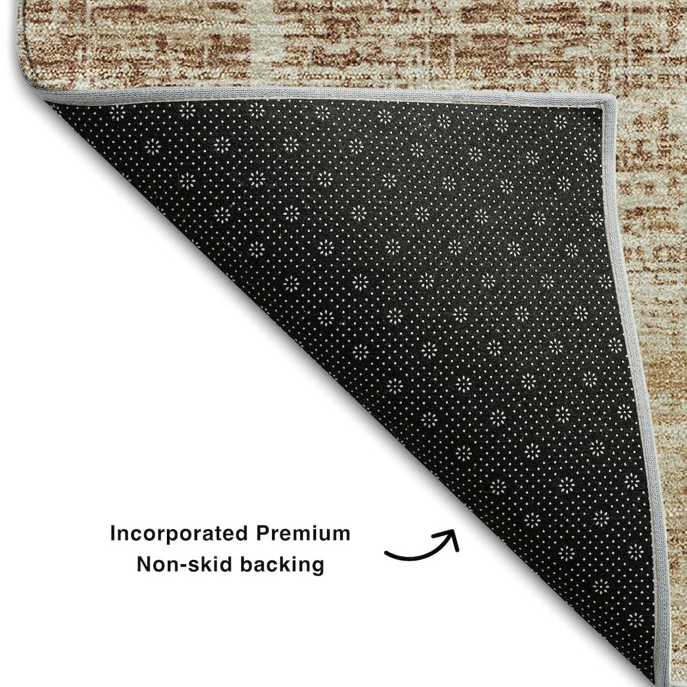 Premium Machine Washable Mayfield AMF747 Copper 8' x 10' Rug