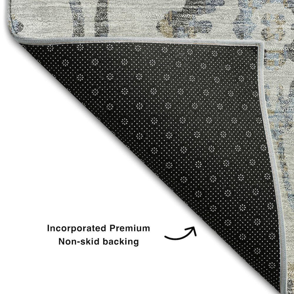 Premium Machine Washable Mayfield AMF868 Gray 8' x 10' Rug