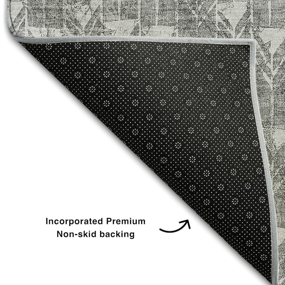 Premium Machine Washable Mayfield Gray 9' x 12' Rug