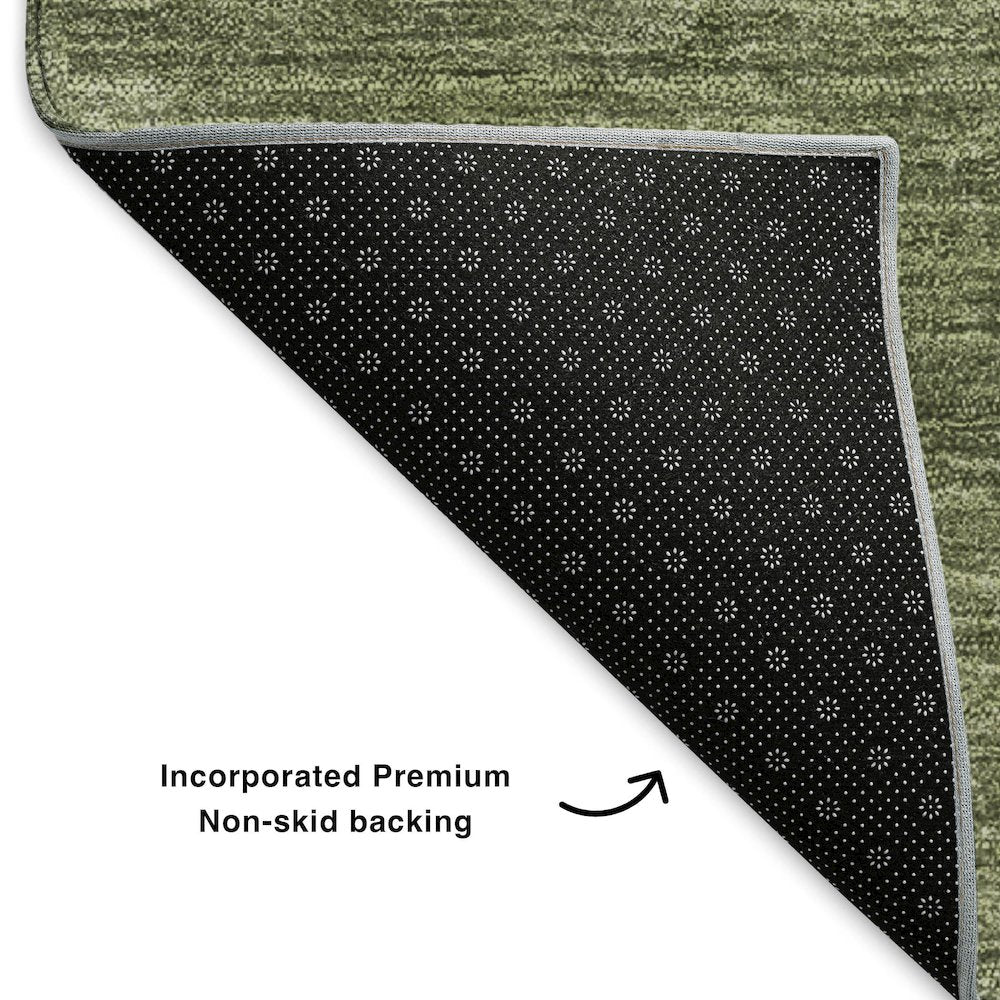 Premium Machine Washable Mayfield Olive 9' x 12' Rug