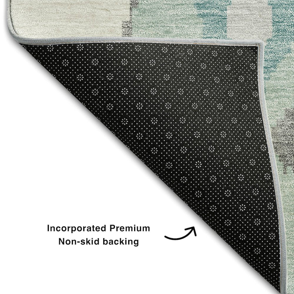 Premium Machine Washable Mayfield AMF748 Mint 9' x 12' Rug