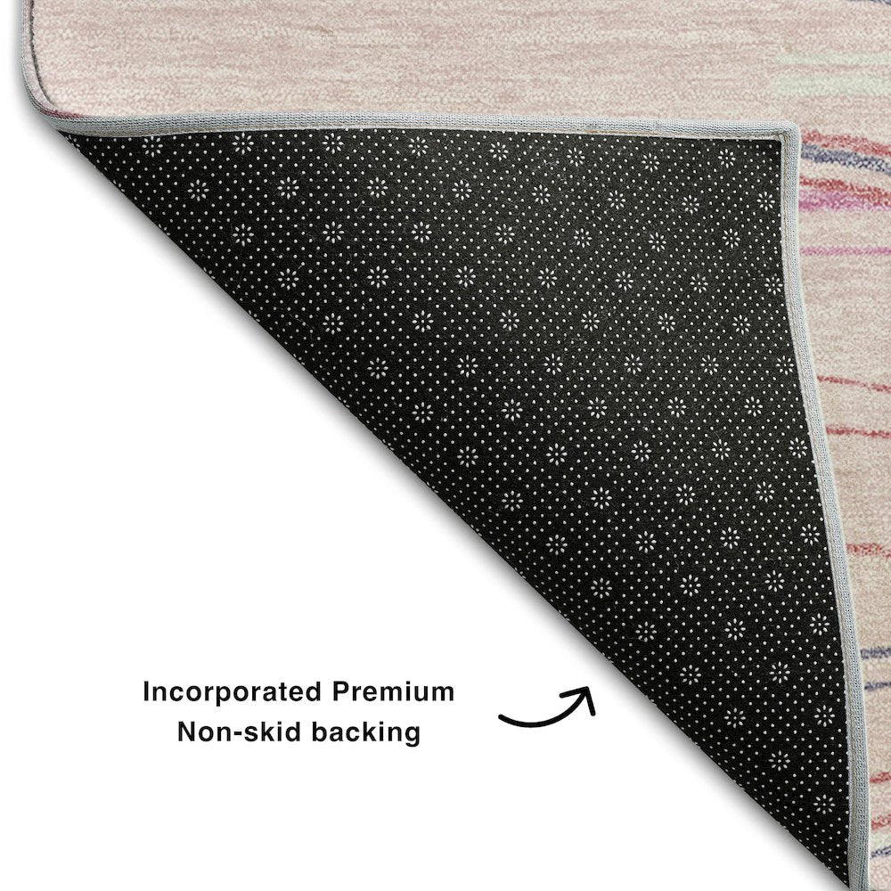 Premium Machine Washable Mayfield AMF996 Pink 9' x 12' Rug