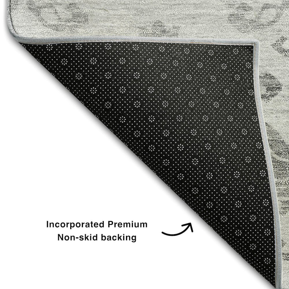 Premium Machine Washable Mayfield AMF759 Graphite 10' x 14' Rug