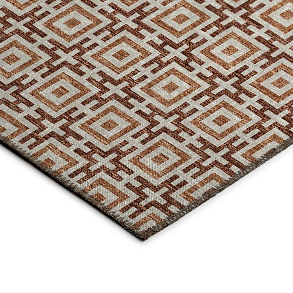 Indoor/Outdoor Marlo MO1 Paprika Washable 6' x 6' Rug