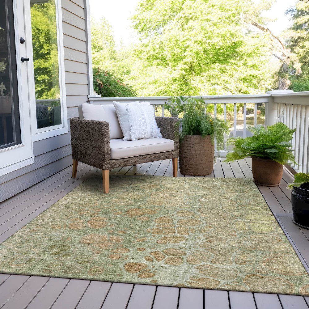 Machine Washable Indoor/Outdoor Chantille Aloe 2'6" x 3'10" Rug