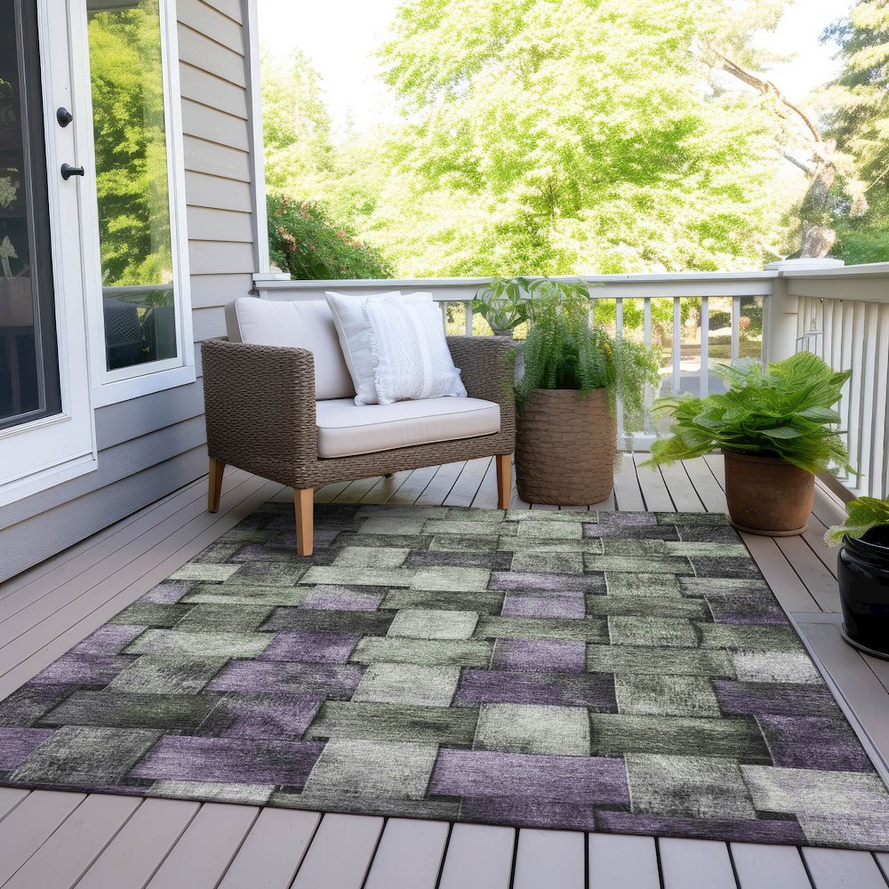 Machine Washable Indoor/Outdoor Chantille Sage 2'6" x 3'10" Rug