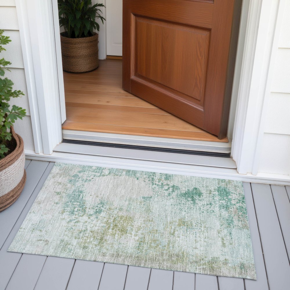 Machine Washable Indoor/Outdoor Chantille ACN2070 Putty 1'8" x 2'6" Rug