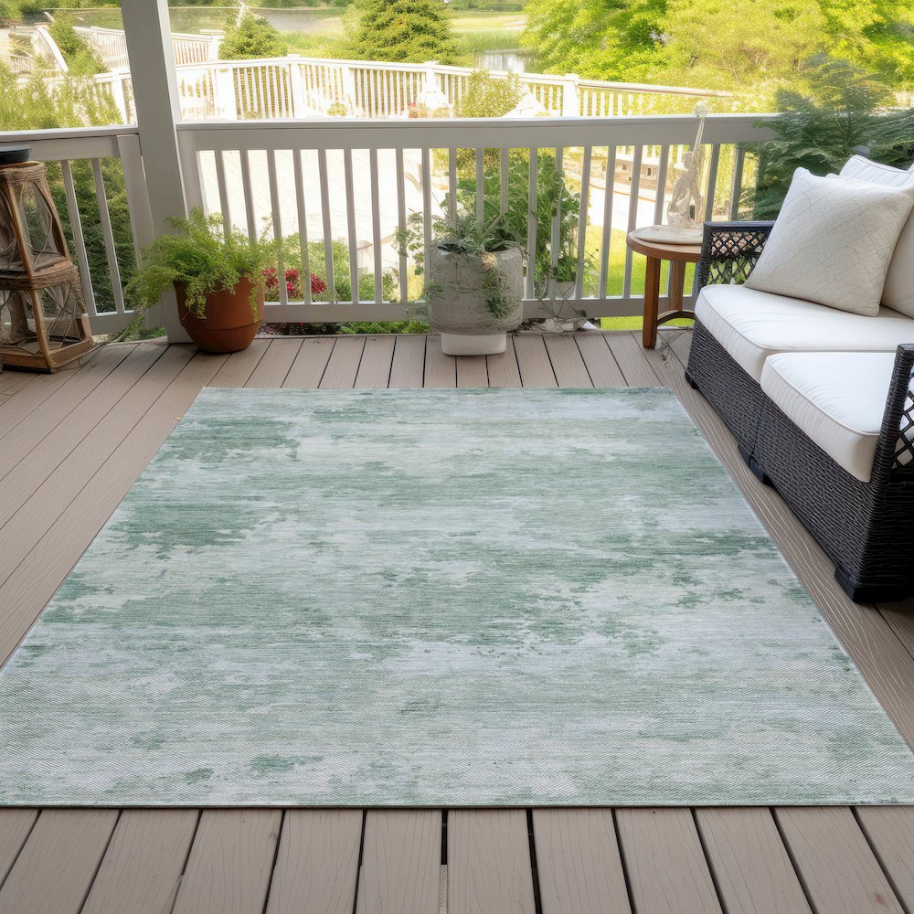 Machine Washable Indoor/Outdoor Chantille ACN2075 Mint 2'6" x 3'10" Rug